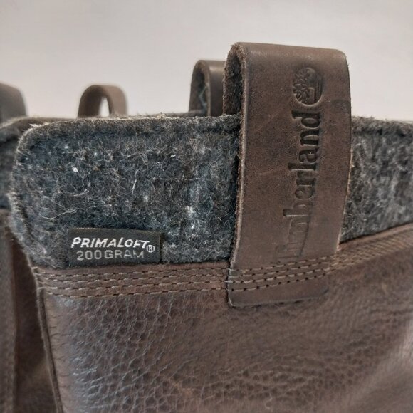 Timberland Brown Leather Boots Mens 8 Earthkeepers Waterproof Climapath Vibram - Picture 2 of 12